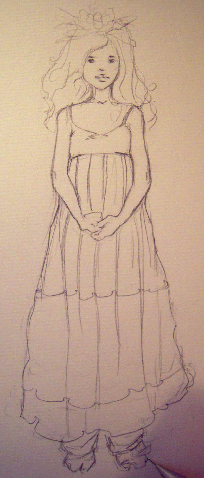 girl pencil sketch drawing | Photoskart-anthinhphatland.vn
