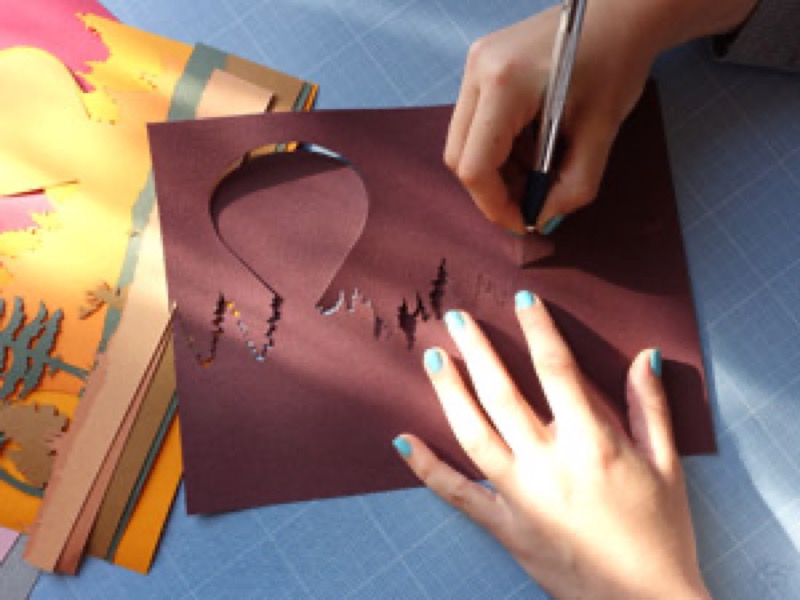 Make your own kirigami landscape