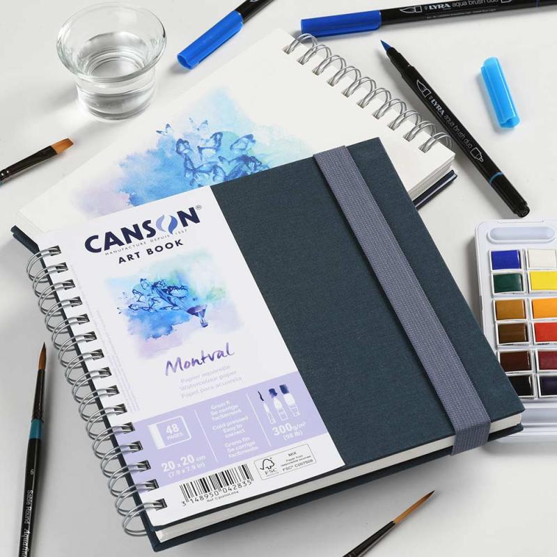 Canson Montval Field Watercolor Book - 10x7 inch 20 pages
