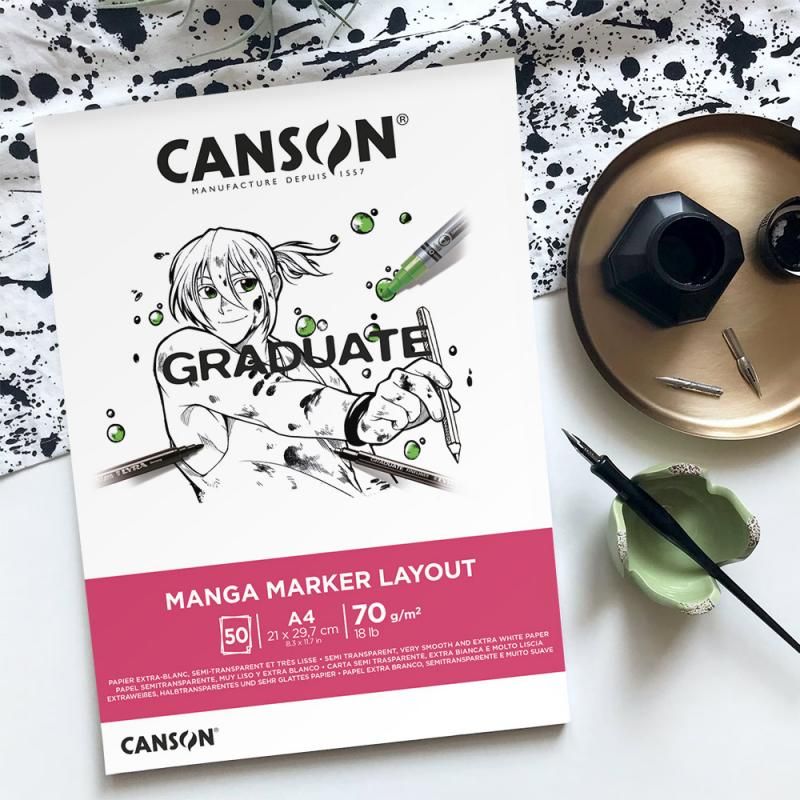 Canson Graduate Manga Marker Layout Pad - 11 x 14, 50 Sheets