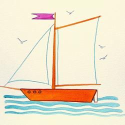 Drawing a boat