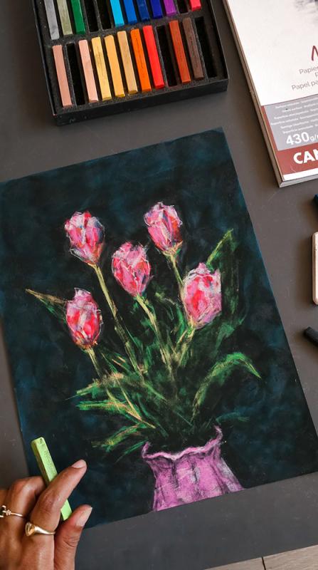 Yam-Levi_Canson-Mi-Teintes-Velvet_Lyra-soft-pastel