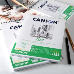 CANSON NOTES Carnet à spirales 50FL A6 100G Bleu - Papeterie Michel