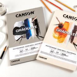 Canson Graduate Mixed Media Pad – 27,9 X 35,6 Cm, 20 Blatt, Grau Getönt, Säurefrei