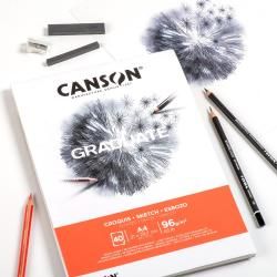 Canson ArtBook 180° A4 lay flat sketchbook including 80 sheets of 96gsm  drawing paper • Pris »