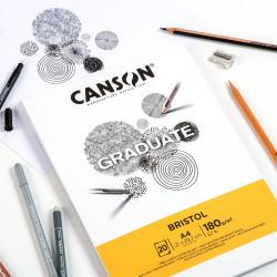 Canson Blocs Papiers Graduate Papier dessin noir - A5 - 120g/m²
